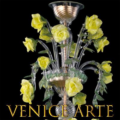 Rosenstrauch - Murano glas Kronleuchtern  - 2