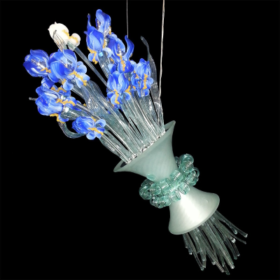 Iris Van Gogh Bouquet - Lustre en verre de Murano