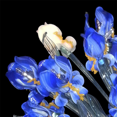 Iris Van Gogh Bouquet - Kronleuchter aus Murano-Glas