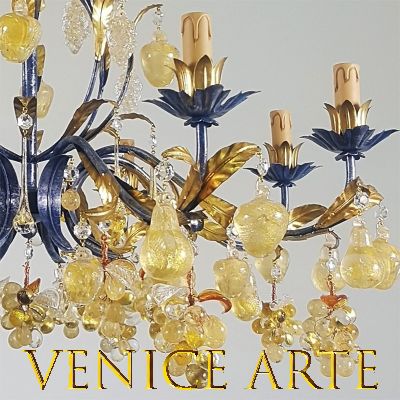 Uva oro - Lámpara de cristal de Murano