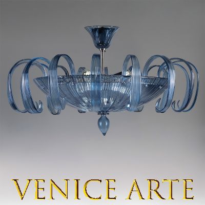 Fonte - Lampadario in vetro di Murano