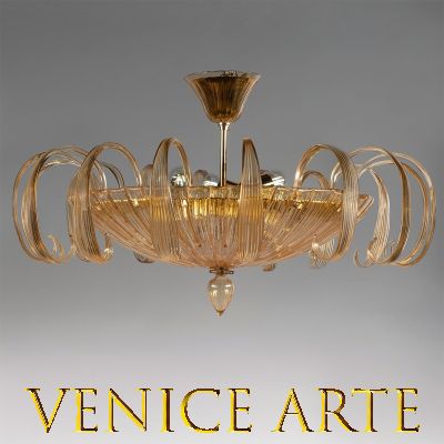 Fonte - Lampadario in vetro di Murano