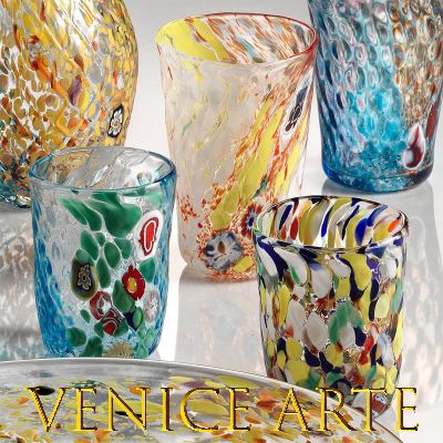 Détail de la collection Fantasy en verre de Murano