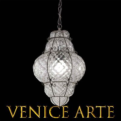 Lanterne classique en verre de Murano