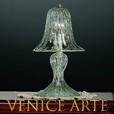 Ca' d'oro - Lampe de table à 1 lumière en verre de Murano transparent