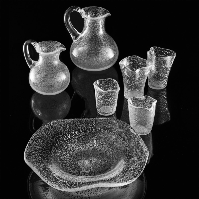 Collection Veneziani en verre de Murano tout argent