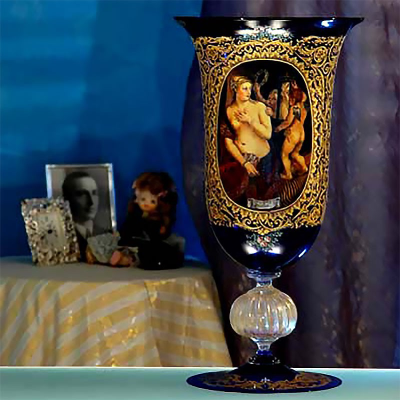 Vaso decorato con Putti