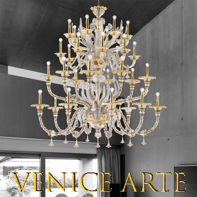 Pisa - Murano glass chandelier Rezzonico