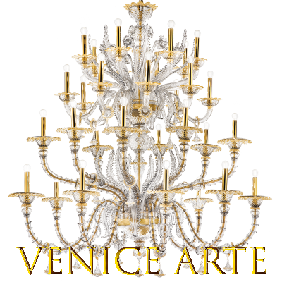 Pisa - Murano glass chandelier Rezzonico
