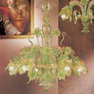 Lampadario in vetro di Murano