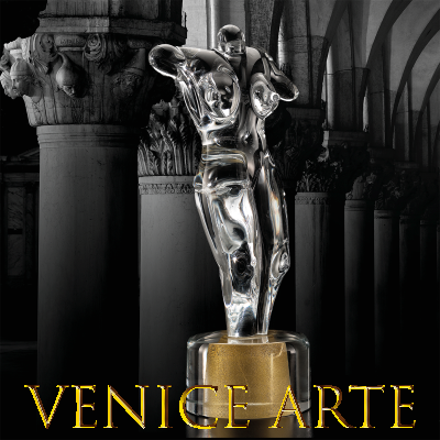 Afrodite e Adone - Murano glass sculpture