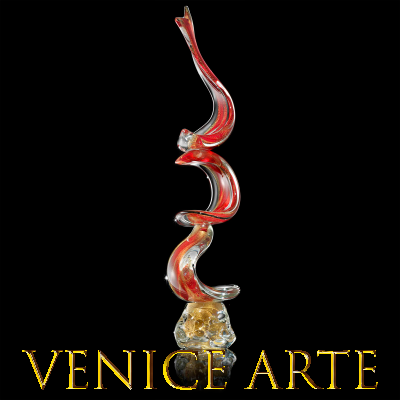 Lingua di Suocera - scultura in vetro di Murano