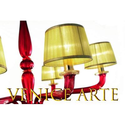 Accademia - Détail du lustre Rouge-or
