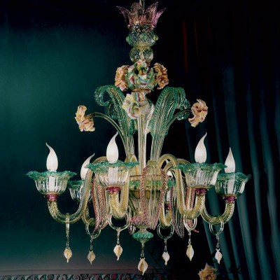 Lampadario in vetro di Murano