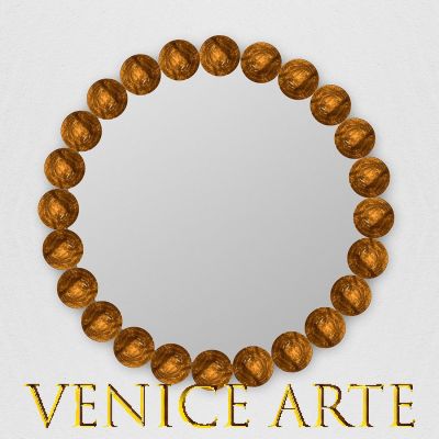 Europa - Round Venetian mirror Ametyst