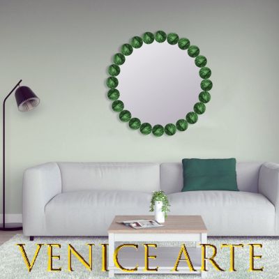 Europa - Round Venetian mirror Green