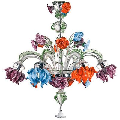 Colorful Flowers - Murano Glass Chandelier