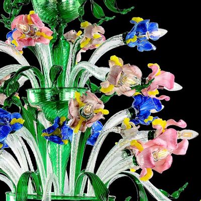 Iris and Rose - Murano Glass Chandelier