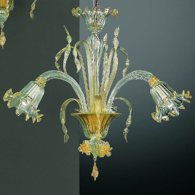 Lampadario in vetro di Murano