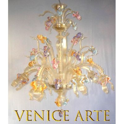 Iris Gold - Murano glass chandelier