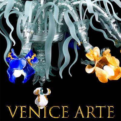Iris Van Gogh 45 - Lampadario in vetro di Murano 45 luci