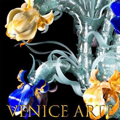 Iris Van Gogh 45 - Murano glas Kronleuchtern 45 Lichtern