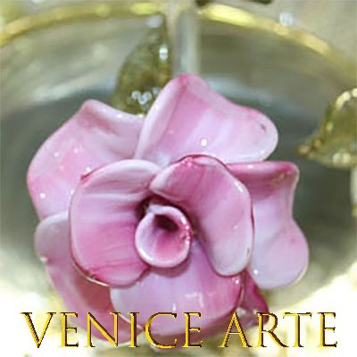 Jardín de rosas - Lámpara en cristal de Murano