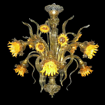 Lampadario in vetro di Murano