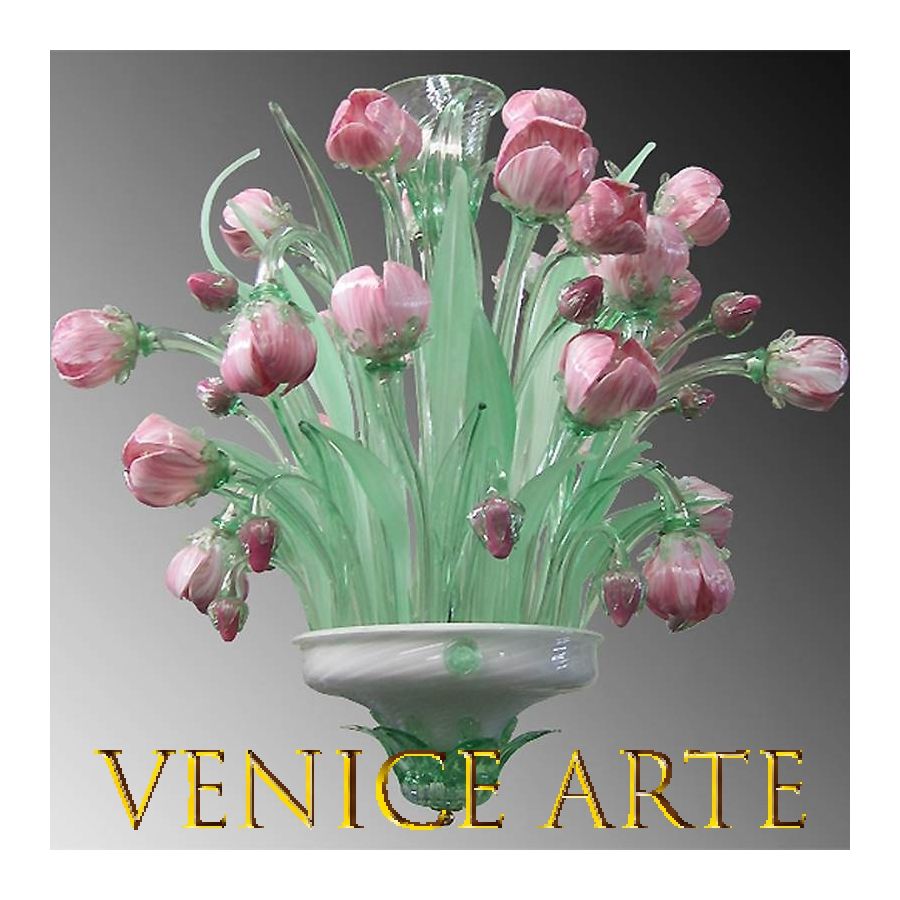 Tulpen - Murano glas Kronleuchtern