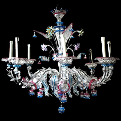 Casanova - Lustre en verre de Murano Ancien Rezzonico