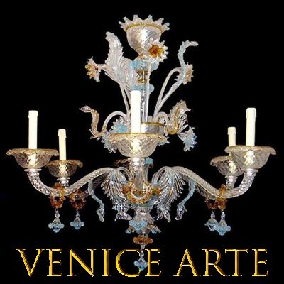 Giorgione - Lustre en verre vénitien