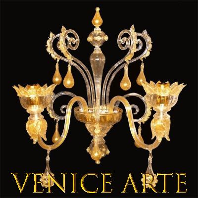 San Giorgio - Lámpara de pared en cristal veneciano