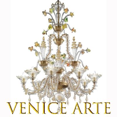 Lucca - Murano glass chandelier Rezzonico