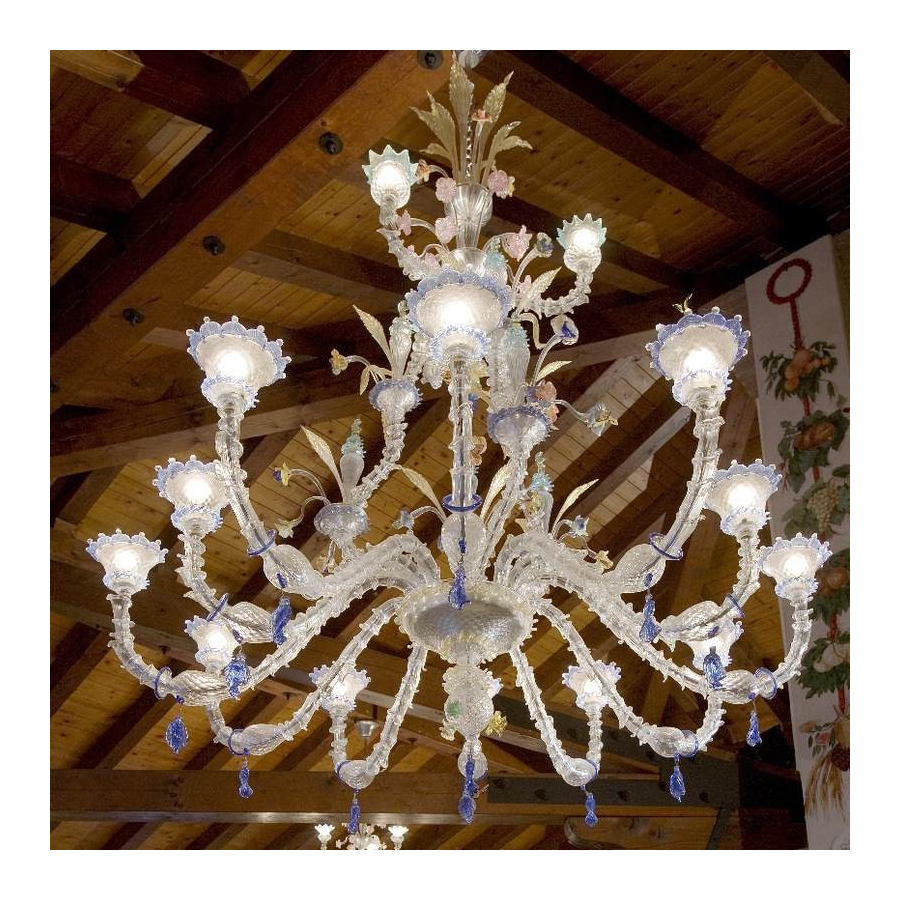 Lampadario in vetro di Murano