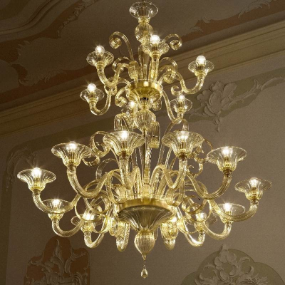 Lampadario in vetro di Murano