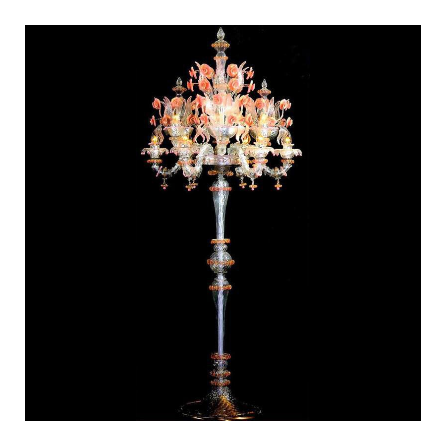 Lampadaire en verre de Murano Vieux Rezzonico