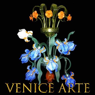 Iris Van Gogh 24 - Lámpara de cristal de Murano 24 luces