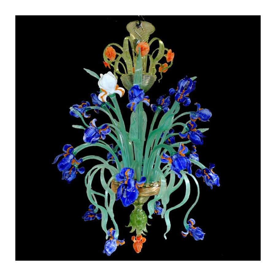 Iris Van Gogh 12 - Kronleuchter aus Murano-Glas