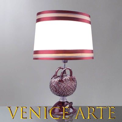 Bolsa Púrpura - Lámpara de mesa en cristal de Murano