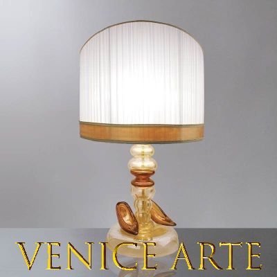038L - Lampe de table en verre de Murano