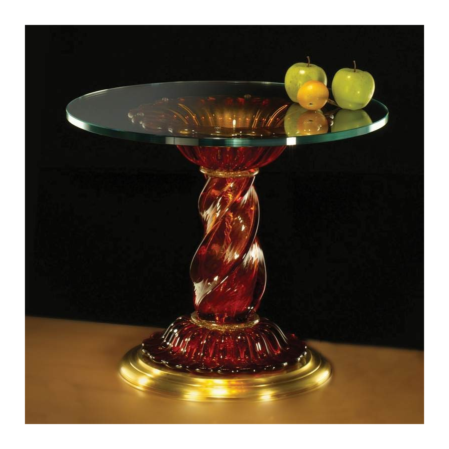 Table ronde en verre de Murano 901