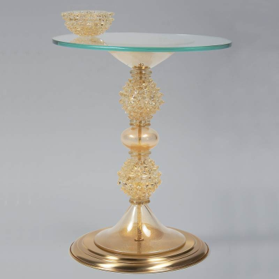 Table ronde en verre de Murano 025t