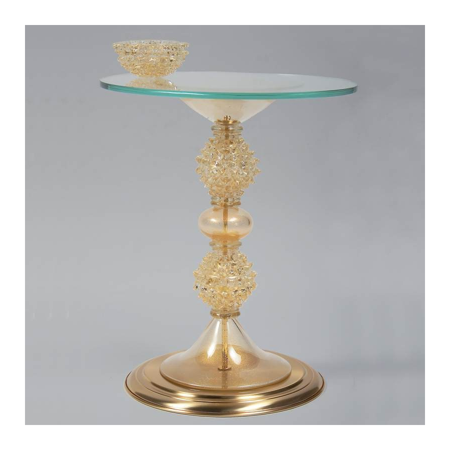 Table ronde en verre de Murano 025t