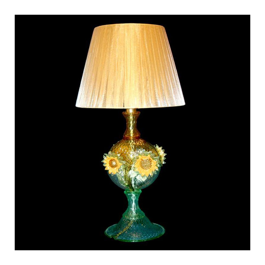 Lampe de table en verre de Murano Tournesols