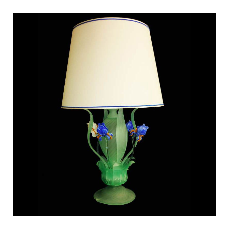 Lampe de table en verre de Murano Iris