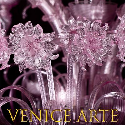 Pink Rezzonico - Murano glass chandelier