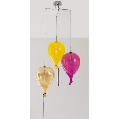 Ballons de Murano - Lustre en verre de Murano, 12 ballons sans lumière