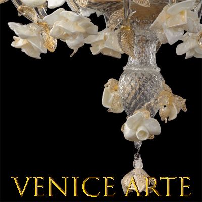 Biancarosa - Murano glass chandelier