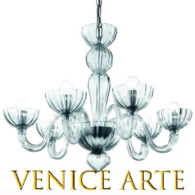 Malamocco - Lampadario in vetro di Murano