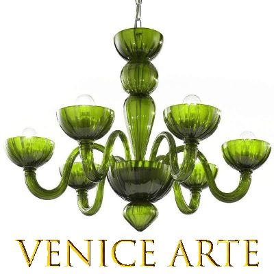 Malamocco - Lampadario in vetro di Murano